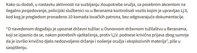 Montenegro-avmp/Uhapsen-Beranac-osumnjicen-za-kradu-4.500-eura-i-nakita-u-vrijednosti-od-hiljadu