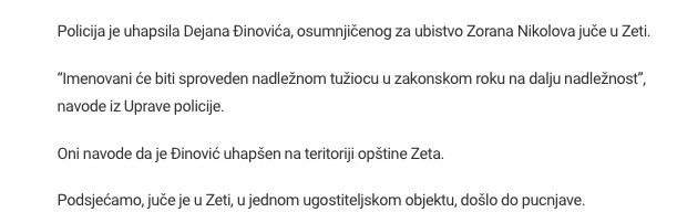 Montenegro-avmp/Uhapsen-Dejan-Dinovic-osumnjiceni-za-ubistvo-u-Zeti