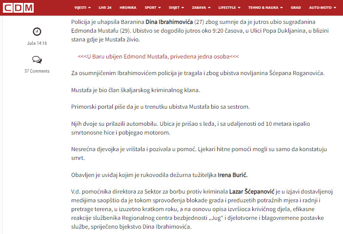Montenegro-avmp/Uhapsen-Dino-Ibrahimovic-osumnjicen-za-ubistvo-Mustafe-Scepanovic_-Ubica-
