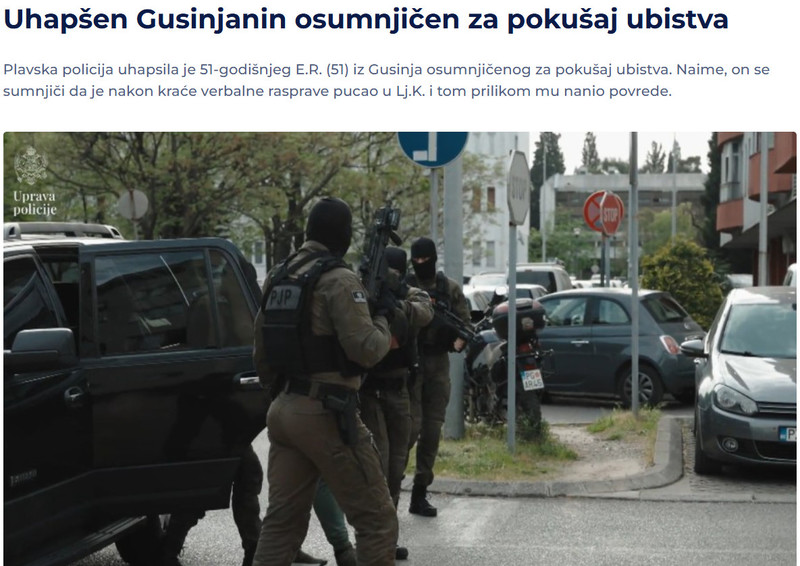 Montenegro-avmp/Uhapsen-Gusinjanin-osumnjicen-za-pokusaj-ubistva_1