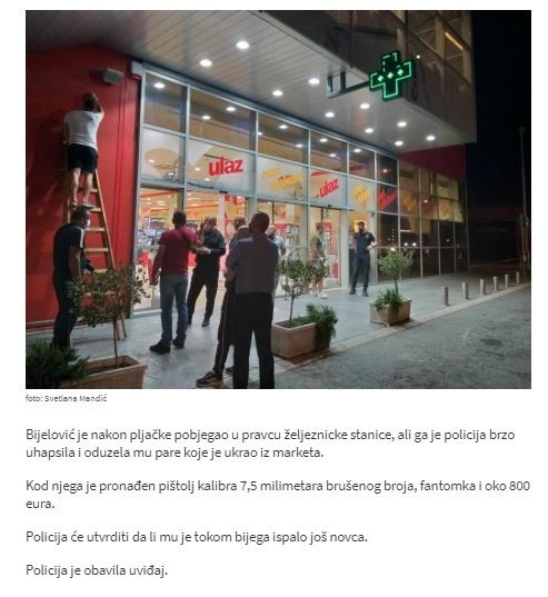 Montenegro-avmp/Uhapsen-Niksicanin_-Opljackao-_Voli_-pa-pucao-na-policiju_2