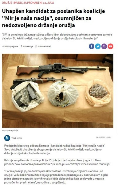 Montenegro-avmp/Uhapsen-kandidat-za-poslanika-koalicije-_Mir-je-nasa-nacija_-osumnjicen-za_1