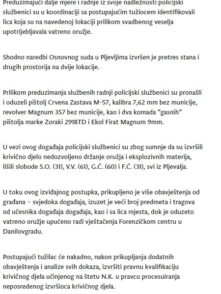Montenegro-avmp/Uhapsene-cetiri-osobe-zbog-nedozvoljenog-drzanja-oruzja-nakon-incidenta-u_1