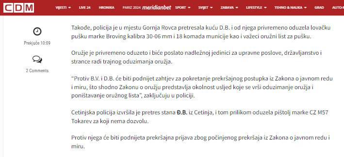 Montenegro-avmp/Uhapsene-cetiri-osobe_-Pronadeni-revolveri-pistolji-municija...---CdM2