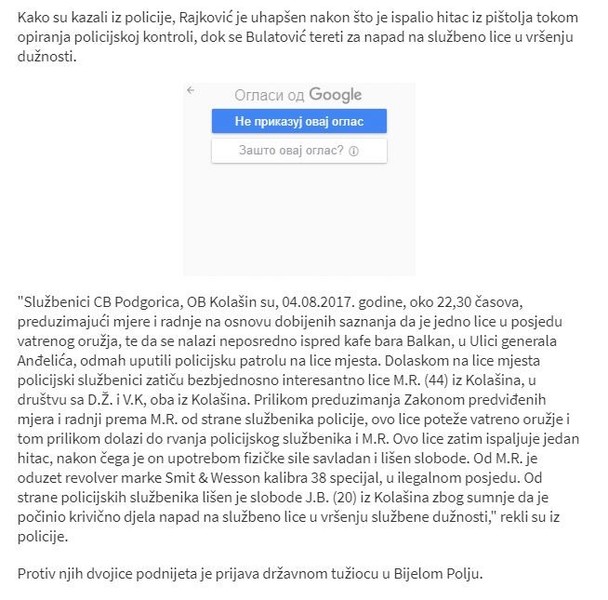 Montenegro-avmp/Uhapseni-Kolasinci_-Jedan-pucao-drugi-napao-policajca_2