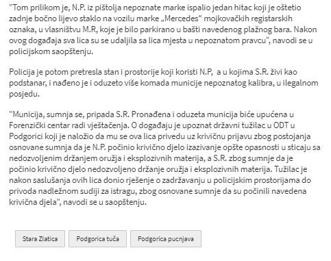 Montenegro-avmp/Uhapseno-dvoje-Podgoricana_-Svada-tuca-pa-pucnjava-u-plaznom-baru_2
