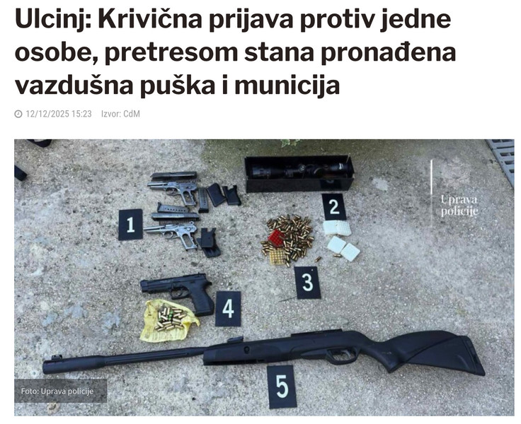 Montenegro-avmp/Ulcinj_-Krivicna-prijava-protiv-jedne-osobe-pretresom-stana-pronadena-vazd