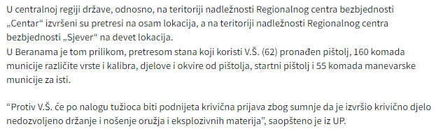 Montenegro-avmp/Uprava-policije-Od-operativno-interesantnih-i-njima-bliskih-osoba-oduzeta-