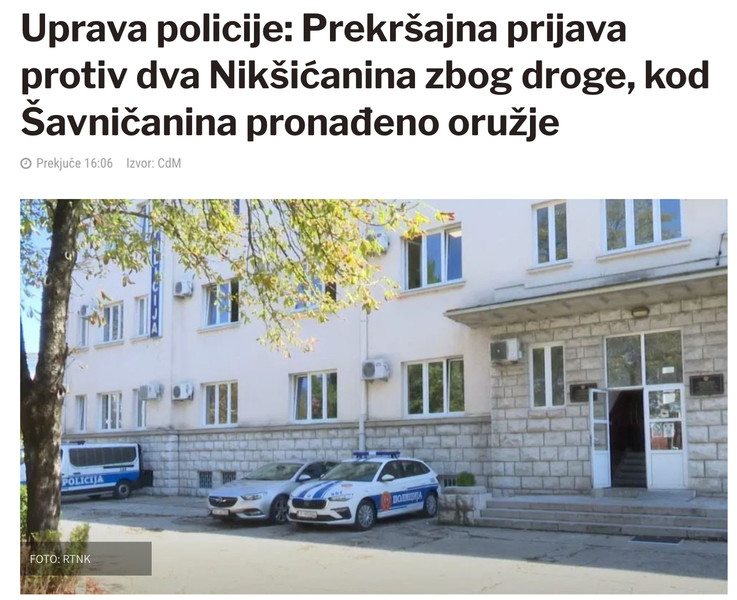 Montenegro-avmp/Uprava-policije_-Prekrsajna-prijava-protiv-dva-Niksicanina-zbog-droge-kod-