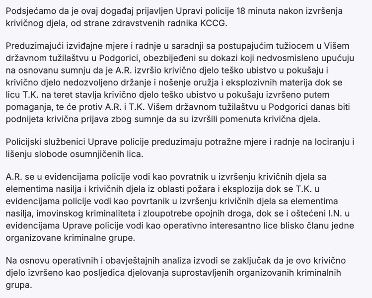 Montenegro-avmp/Uprava-policije_-Rasvijetljen-pokusaj-ubistva-Igora-Nedovica-u-Siti-kvartu_2
