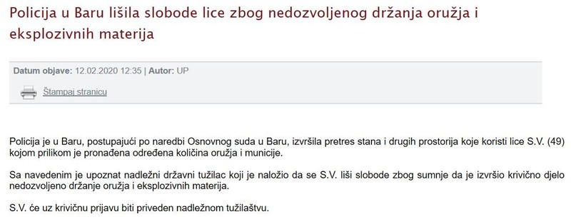 Montenegro-avmp/Weapons-seizure-Bar_1