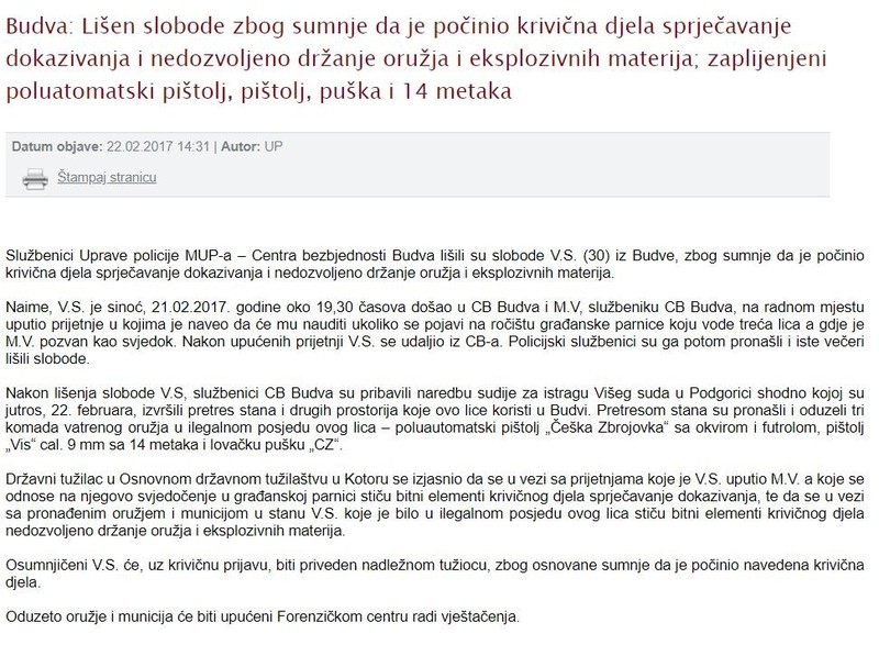 Montenegro-avmp/Zaplijenjeni-poluatomatski-pistolj-pistolj-puska-i-14-metaka
