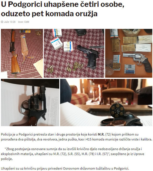 Montenegro-avmp/www.cdm.me_hronika_u-podgorici-uhapsene-cetiri-osobe-oduzeto-pet-komada-or