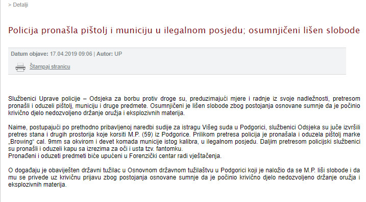 Montenegro-avmp/www.mup.gov.me_upravapolicije_vijestiPolicija-pronasla-pistolj-i-municiju-_1