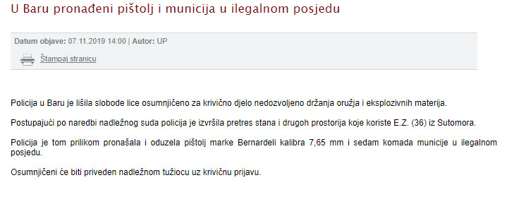 Montenegro-avmp/www.mup.gov.me_upravapolicije_vijestiU-Baru-pronadeni-pistolj-i-municija-u