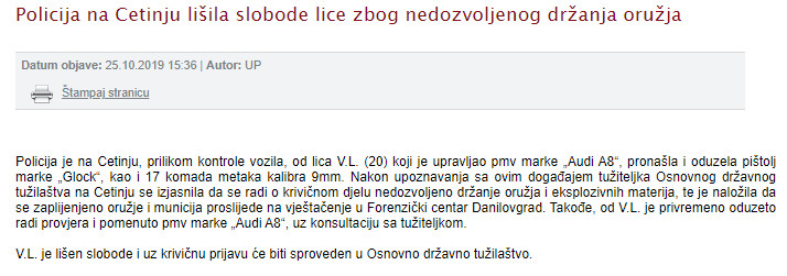 Montenegro-avmp/www.up.gov.me_vijestiPolicija-na-Cetinju-lisila-slobode-lice-zbog-nedozvol
