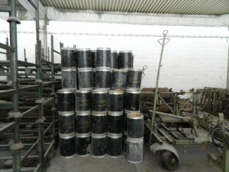 Eighty eight (88) bags of napalm powder and one (1) bag containing waste material were packed and moved to Batajnica