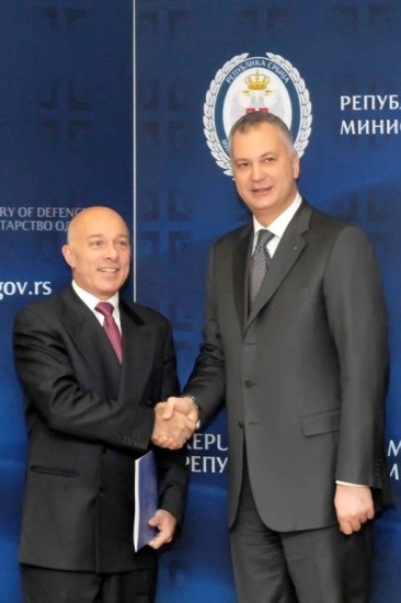 Mr. Infante, expressed his satisfaction with CASM initiation as an important step towards ensuring security and stability in the region of South Eastern Europe. (right to left) Mr. Dragan Sutanovac, Minister of Defence; Mr. William Infante, UNDP Resident 