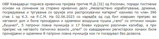 North-Macedonia/02.06.2023-Rosoman