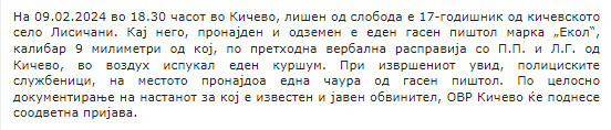 North-Macedonia/09.02.2024-Kichevo