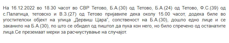 North-Macedonia/16.12.2022-Tetovo