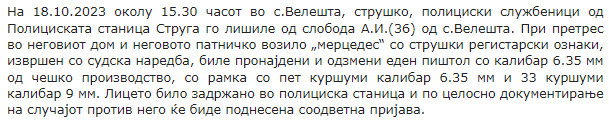 North-Macedonia/18.10.2023-Veleshta