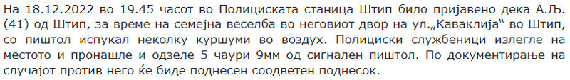 North-Macedonia/18.12.2022-Shtip