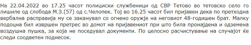 North-Macedonia/22.04.2022-Chelopek