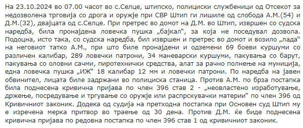 North-Macedonia/23.10.2024-Selce