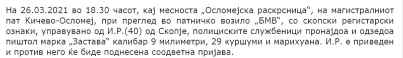 North-Macedonia/26.03.2021--Kicevo