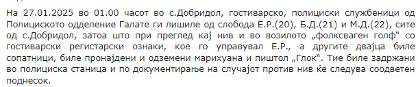 North-Macedonia/27.01.2025-Dobridol