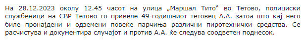 North-Macedonia/28.12.2023-Tetovo