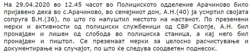 North-Macedonia/29.04.2020--Aracinovo