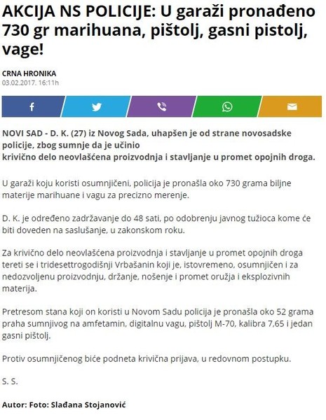 Serbia-avmp/AKCIJA-NS-POLICIJE_-U-garazi-pronadeno-730-gr-marihuana-pistolj-gasni-pistolj-