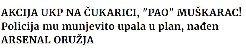 Serbia-avmp/AKCIJA-UKP-NA-CUKARICI-PAO-MUSKARAC-Policija-mu-munjevito-upala-u-plan-naden-ARSENAL-ORUZJA