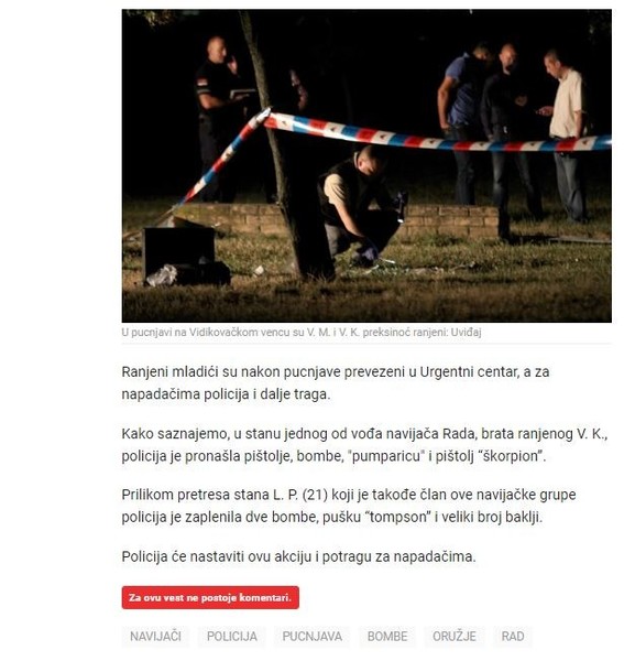 Serbia-avmp/ARSENAL-Policija-zaplenila-pistolje-puske-i-bombe-u-stanovima-_Radovih_-navija