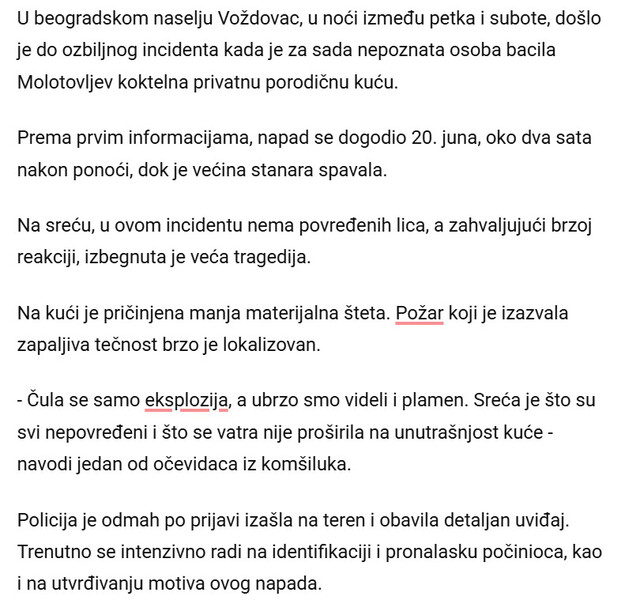 Serbia-avmp/BACEN-MOLOTOVLJEV-KOKTEL-NA-KUCU-NA-VOZDOVCU-Komsije-probudila-EKSPLOZIJA-Ubrzo-smo-videli-i-plamen_1