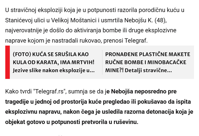 Serbia-avmp/BIO-JE-OPCINJEN-BOMBAMA-SAM-JE-PRAVIO-ORUZJE-Novi-detalji-uzasa-u-Velikoj-Mostanici-Nebojsa-nastradao-dok-je-ISTRAZIVAO-EKSPLOZIV