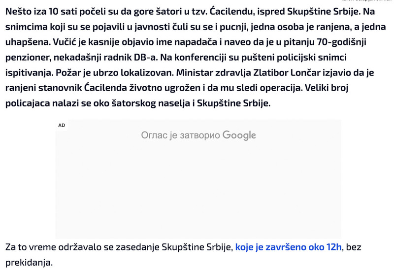 Serbia-avmp/BLOG-Pucnjava-pozar-hapsenje-u-Cacilendu---Vesti-iz-Srbije-regiona-i-sveta---N_1