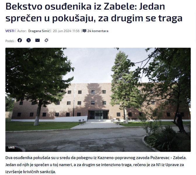 Serbia-avmp/Bekstvo-osudenika-iz-Zabele_-Jedan-sprecen-u-pokusaju-za-drugim-se-traga_