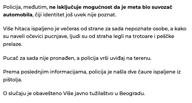 Serbia-avmp/Bivsi-voda-navijaca-IZBEGAO-METAK-za-volanom_-Policija-nakon-pucnjave-na-Novom_1