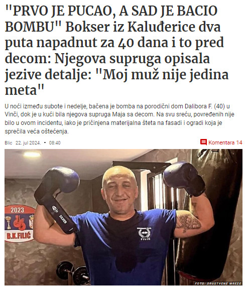 Serbia-avmp/Bokser-iz-Kaluderice-dva-puta-napadnut-za-40-dana-Prvo-je-pucao-a-sad-je-bacio