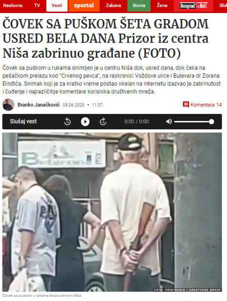 Serbia-avmp/Covek-sa-puskom-seta-centrom-Nisa-usred-bela-dana_-Prizor-koji-je-zabrinuo-gr