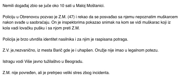 Serbia-avmp/Covek-se-posvadao-zbog-saobracaja-u-Obrenovcu1