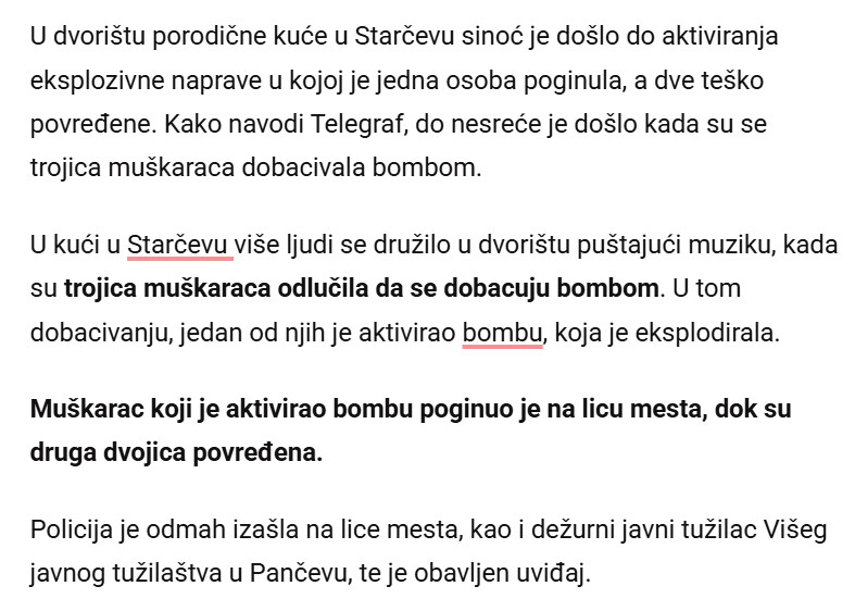 Serbia-avmp/DOBACIVALI-SE-BOMBOM-U-DVORISTU-DOSLO-DO-STRAVICNE-EKSPLOZIJE-Detalji-jezive-nesrece-u-Starcevu-u-kojoj-IMA-MRTVIH-Druzenje-u-dvoristu-se-pretvorilo-u-uzas_1
