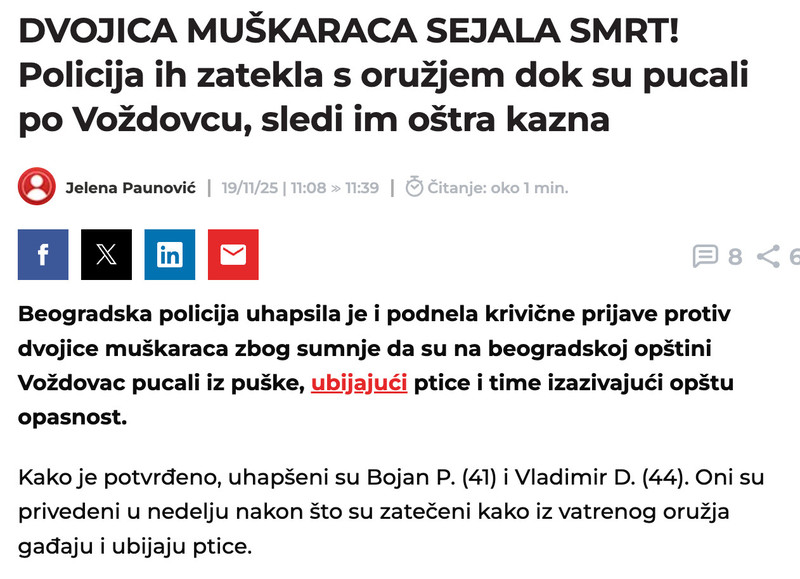 Serbia-avmp/DVOJICA-MUSKARACA-SEJALA-SMRT-Policija-ih-zatekla-s-oruzjem-dok-su-pucali-po-V