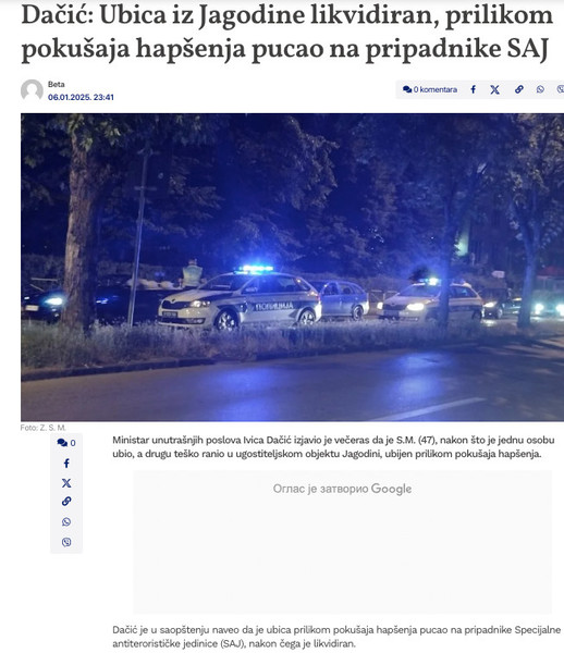 Serbia-avmp/Dacic_-Ubica-iz-Jagodine-likvidiran-prilikom-pokusaja-hapsenja-pucao-na-pripad