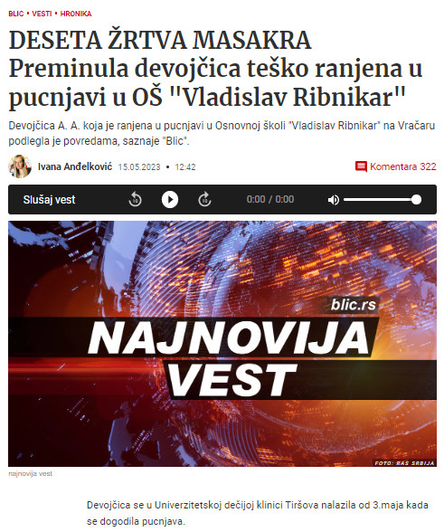 Serbia-avmp/Deseta-zrtva-masakra