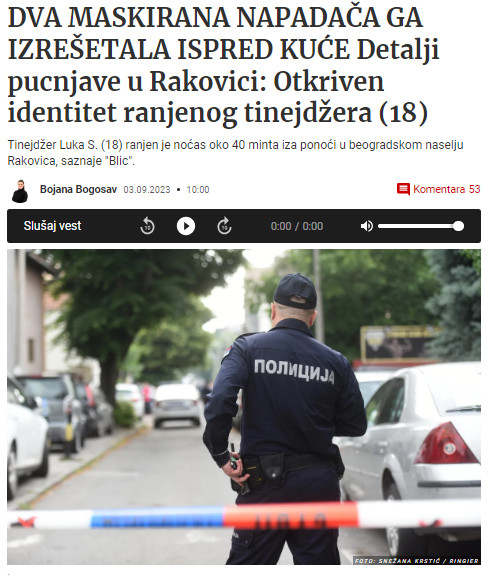 Serbia-avmp/Detalji-pucnjave-u-Rakovici_-Dva-maskirana-napadaca-izresetala-tinejdzera-isp