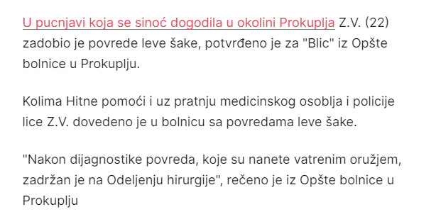 Serbia-avmp/Detalji-pucnjave-u-okolini-Prokuplja